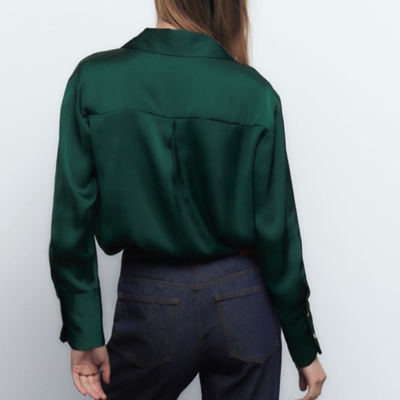 Zara flowy satin effect shirt (new) - Picture 8 of 8